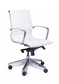 SILLA RETRO RESPALDO BAJO  TAPIZ ECO-LEATHER COLOR BLANCO