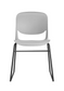 SILLA OUTLINE DE ESTRUCTURA SOLIDA MULTIFUNCIONAL APILABLE.  ESTRUCTURA NEGRA, COLOR DE ASIENTO BLANCO.