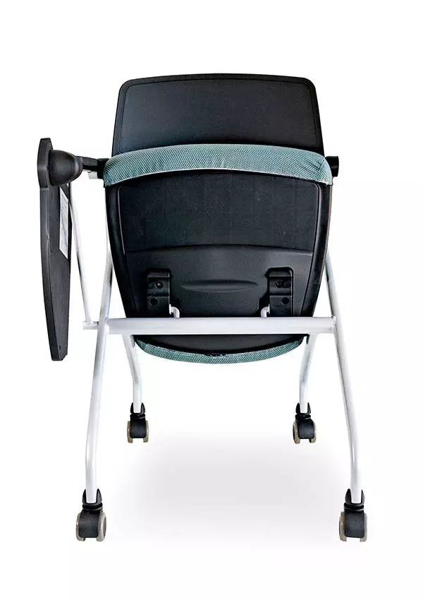 SILLA TRAINING CON PALETA, RESPALDO NEGRO EN POLIPROPILENO CON RECLINAMIENTO