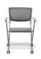 SILLA DE VISITA ABATIBLE SKIP  MESH  GRIS