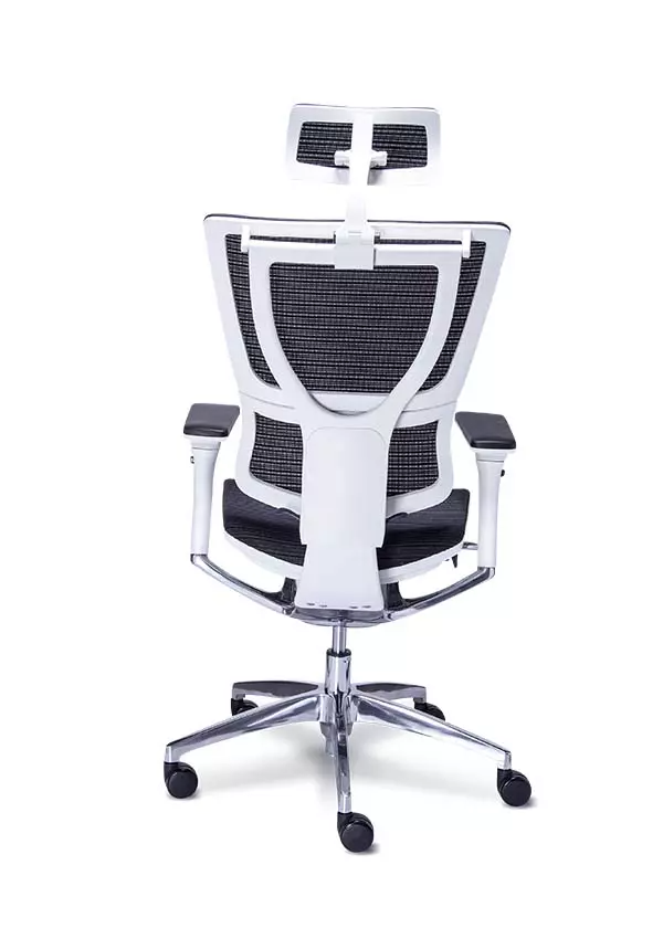 SILLA STAFF ESTRUCTURA BLANCA RED EN COLOR NEGRA