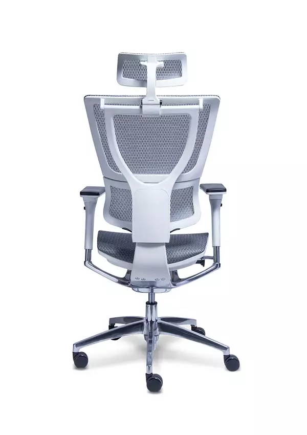 SILLA STAFF ESTRUCTURA BLANCA RED NYLON EN COLOR GRIS